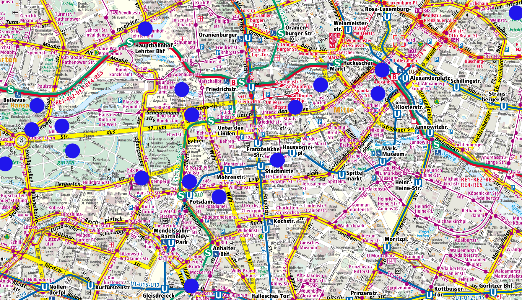 Innenstadt Berlin - Karte